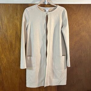 CARMEN MARC VALVO Faux Suede Cream Jacket Sz S